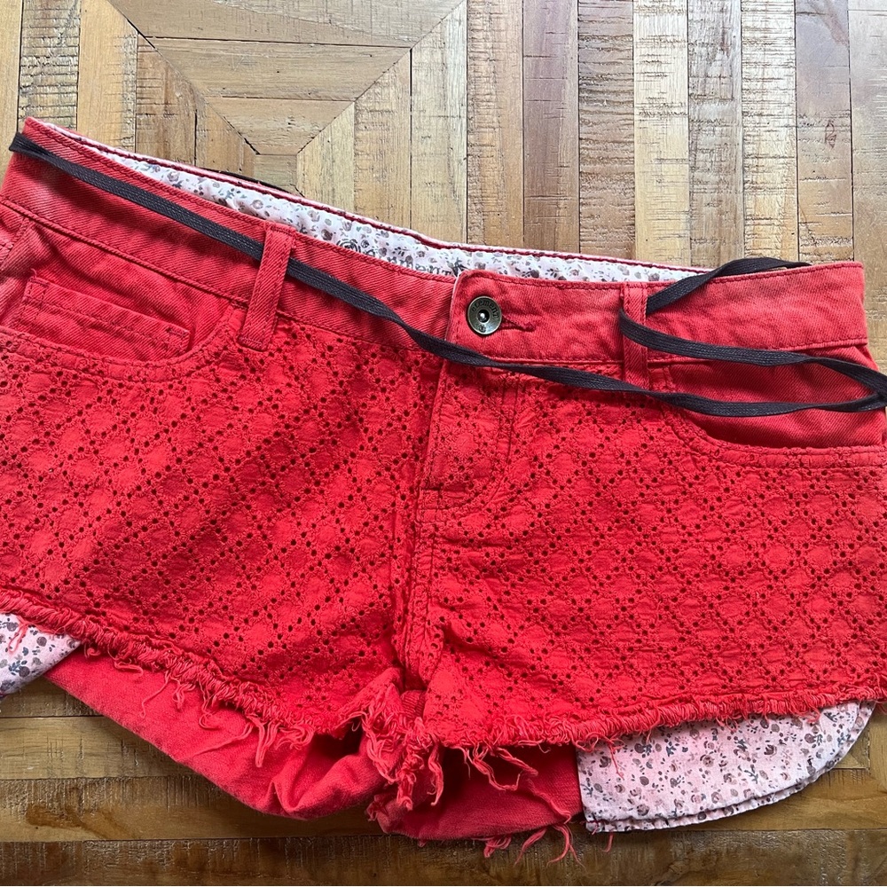 Element Lace Jean Shorts